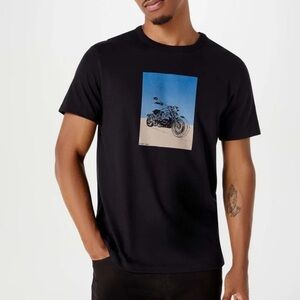 Hering Motorcycle Ride Away Black Men’s t-Shirt Tee Sz M